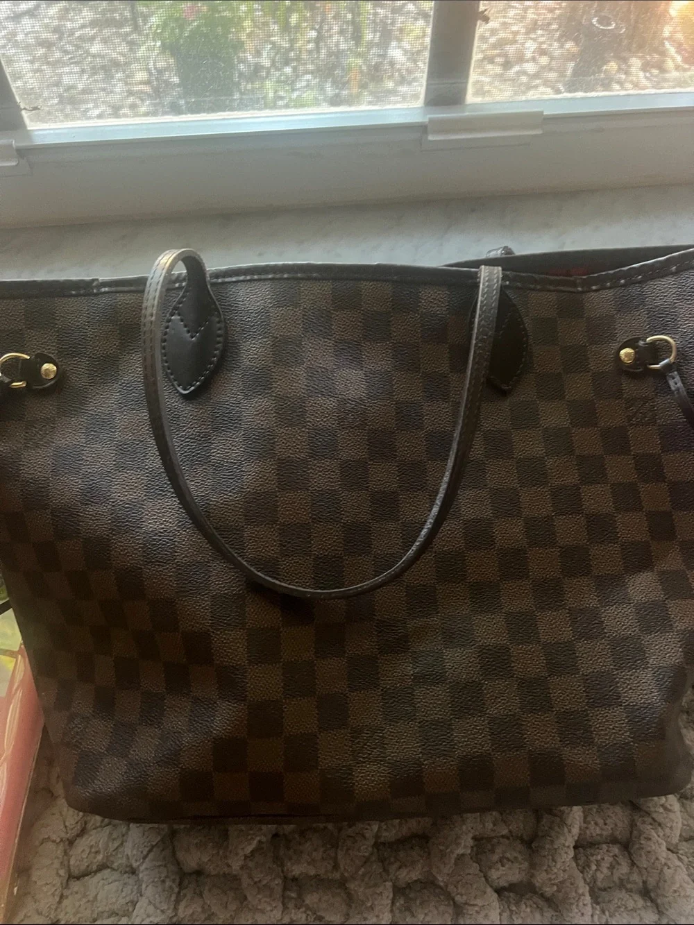 Louis Vuitton Red Striped Interior Tote - Picture 3 of 8